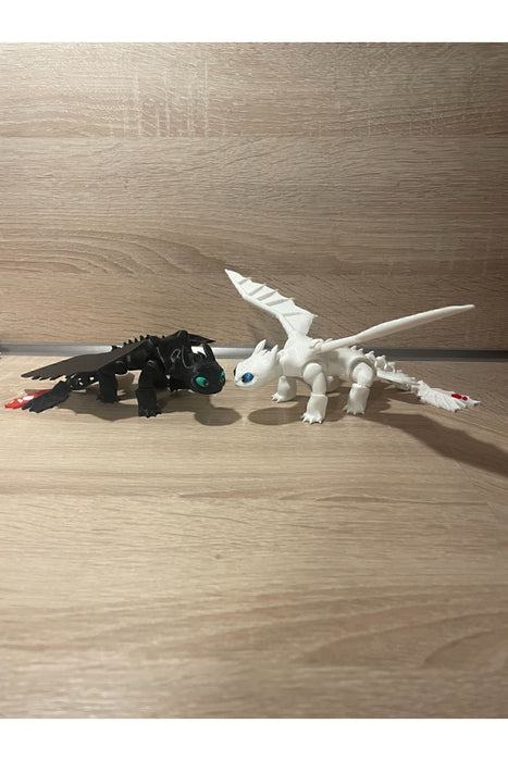 Ejderhanı Nasıl Eğitirsin? Çiftli Gecenin Öfkesi Siyah Ejderha 14Cm-fanart