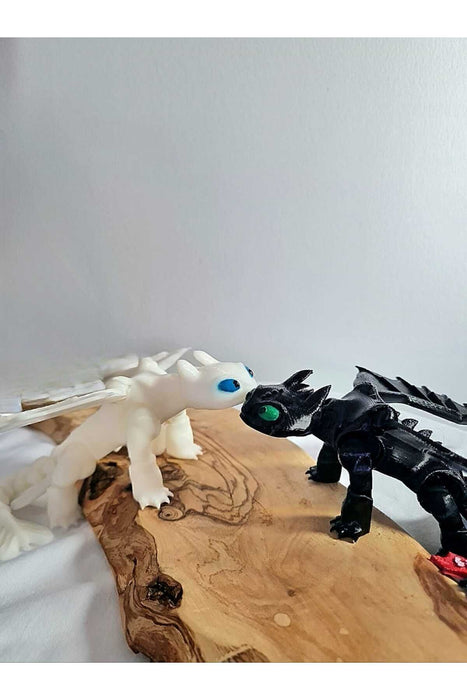 Ejderhanı Nasıl Eğitirsin? Çiftli Gecenin Öfkesi Siyah Ejderha 14Cm-fanart