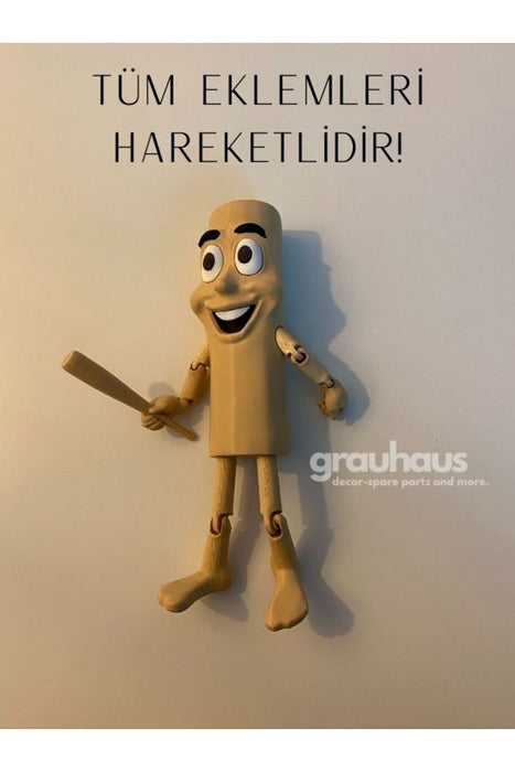 Tung Tung Sahur Figürü 20 CM Hareketli Oyuncak Figür