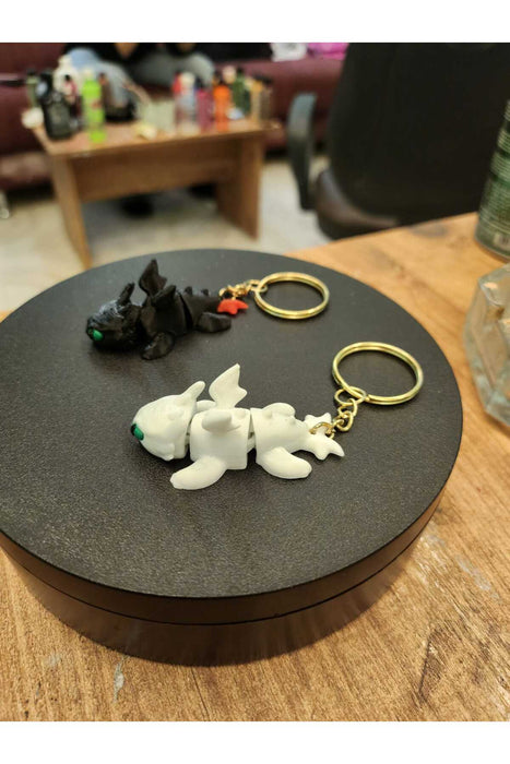 baby toothless dragon anahtarlık  2 ADET (SİYAH VE BEYAZ)