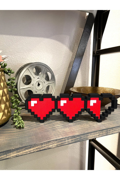 Minecraft Kalp Süs Biblo Duvar ve Masaüstü Süsü Oyuncu ve Sevgili Hediyesi