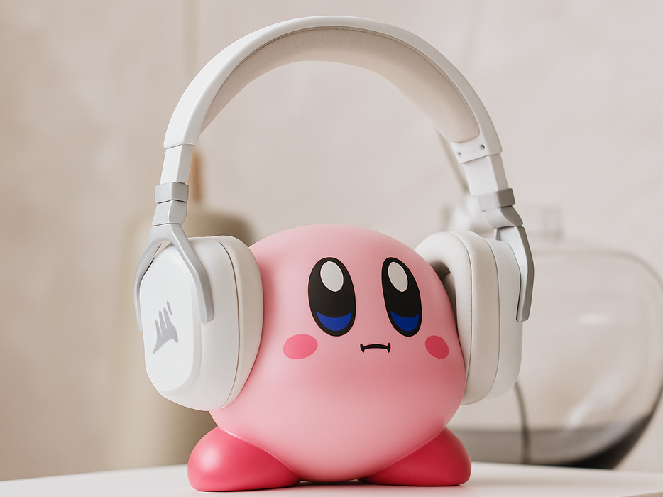 Kirby Figürlü Kulaklık Tutucu -  Masaüstü Aksesuar