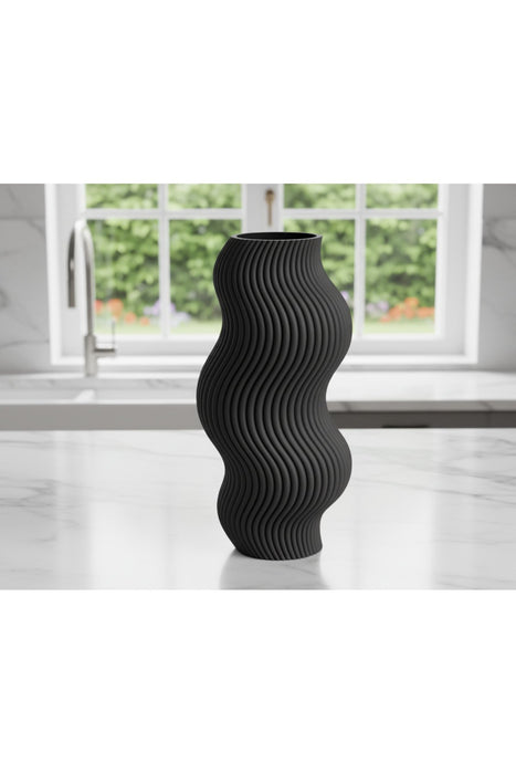 Kıvrımlı Dekoratif Vazo - 23x 9 cm