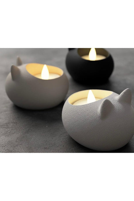 Minimalist Kedi LED Mum Tutucu