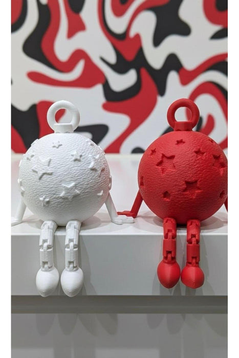 Yılbaşı İkili Eklemli Süs Oturucusu 7cm