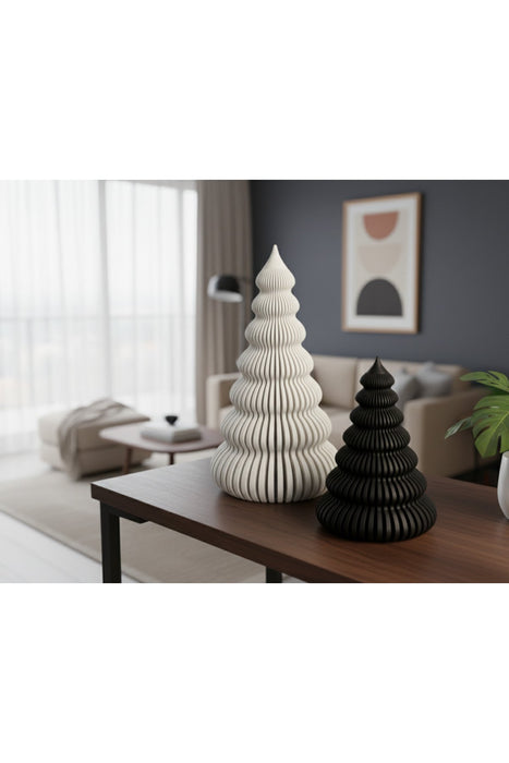 İkili Modern Noel Ağacı - LED Mum Uyumlu