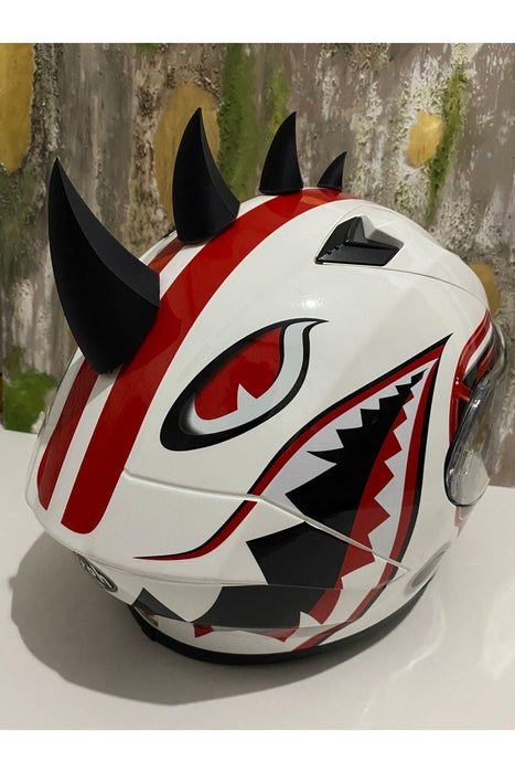 Motosiklet Kask Dikeni Kask Aksesuarı Kask Sivri Uçlar - Dikenli Görünüm Kask Aparat