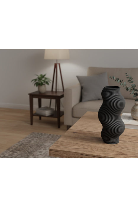 Kıvrımlı Dekoratif Vazo - 23x 9 cm