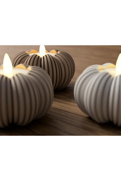 Balkabağı Tealight Mumluk - Cadılar Bayramı & Sonbahar Halloween Dekor