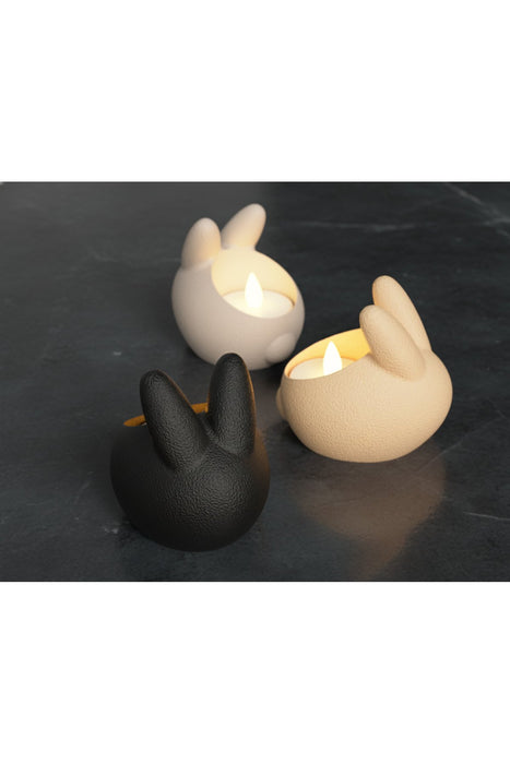 Tavşan kulak şık mumluk 7x8 cm